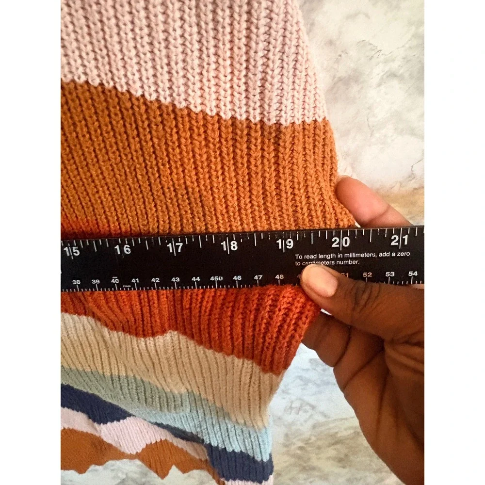 Madewell Striped Knit Crewneck Sweater Women's XS Extra Small Pocket‎ Pul - Picture 6 of 6